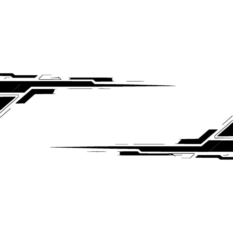 Futuristic Tech Lines Abstract Black and White vector