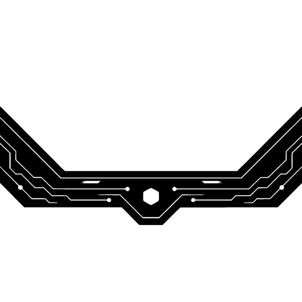 Abstract Circuit Board Frame Minimalist Tech vector
