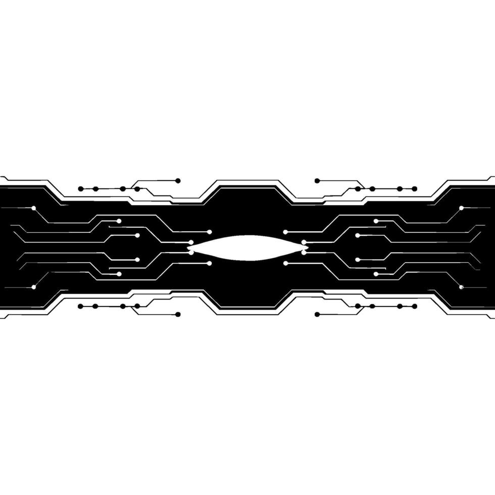 Minimalist Tech Background Circuit Board Pattern With Light Effect vector