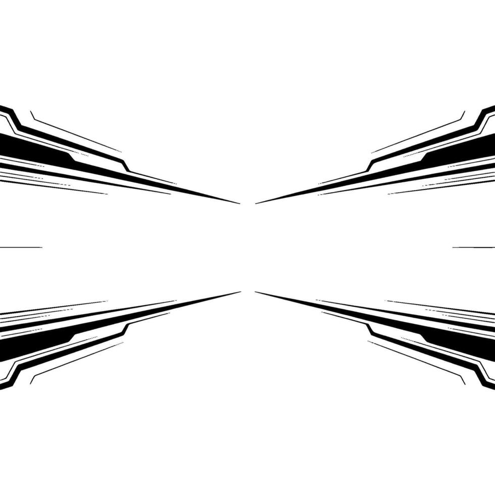 Modern Tech Abstract Background Futuristic Black Lines on Gradient White vector