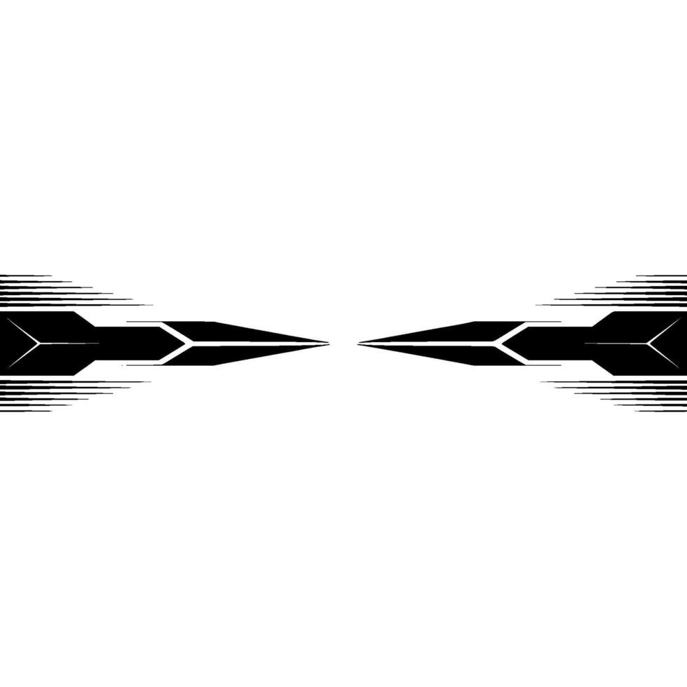 Abstract Symmetry Geometric Black Shapes on White Background vector