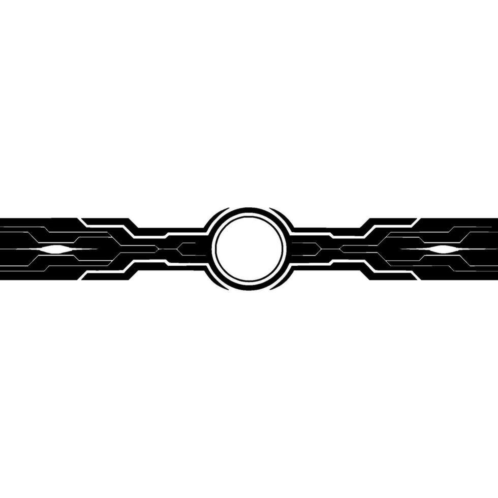Futuristic Tech Band on White Minimalist Digital vector