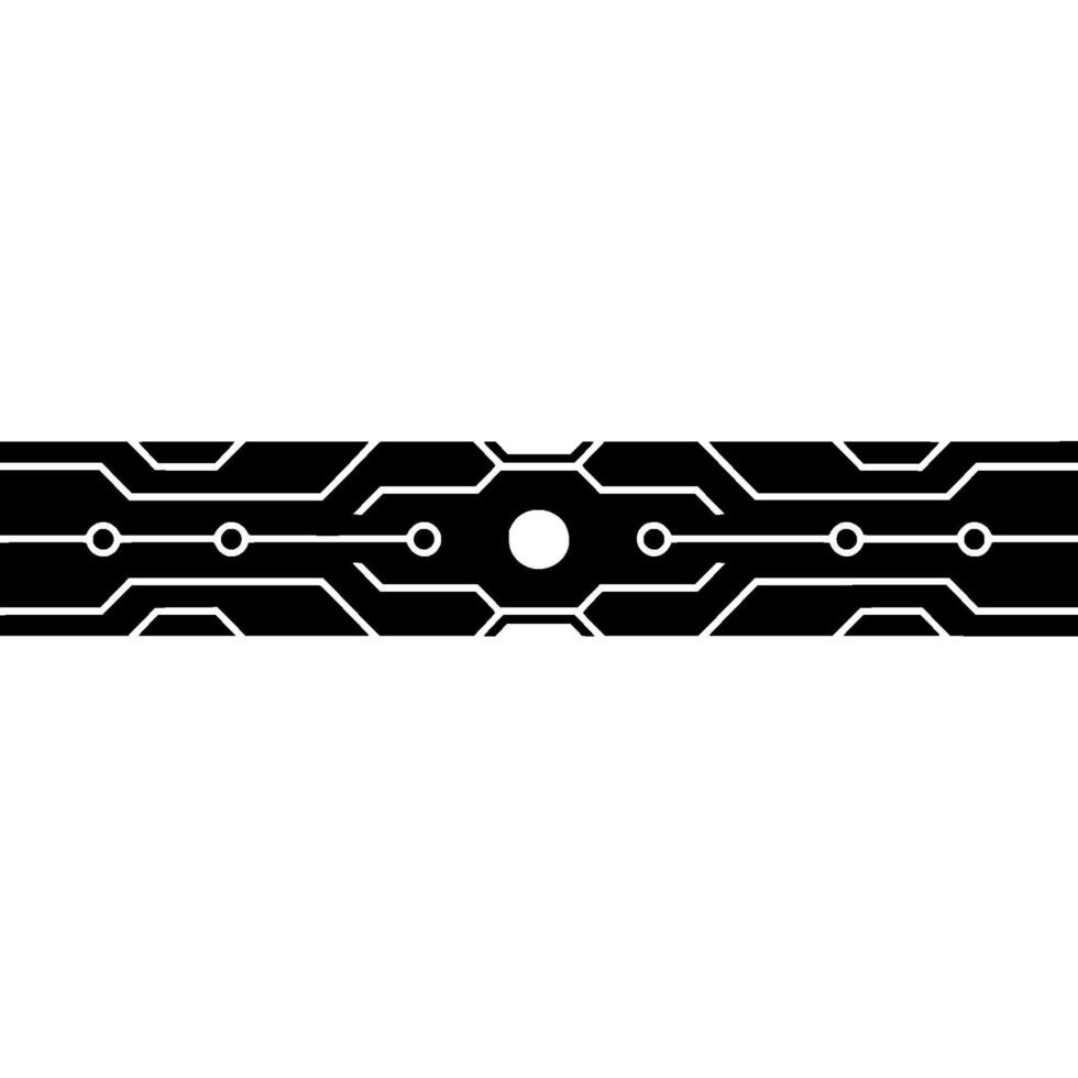 Futuristic Circuit Board Band With Glowing Center Illustration vector