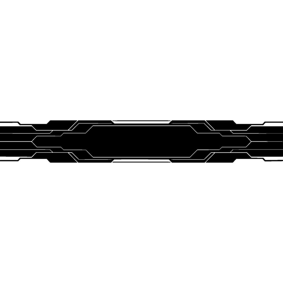 Minimalist Tech Banner With Black White Circuit Board vector