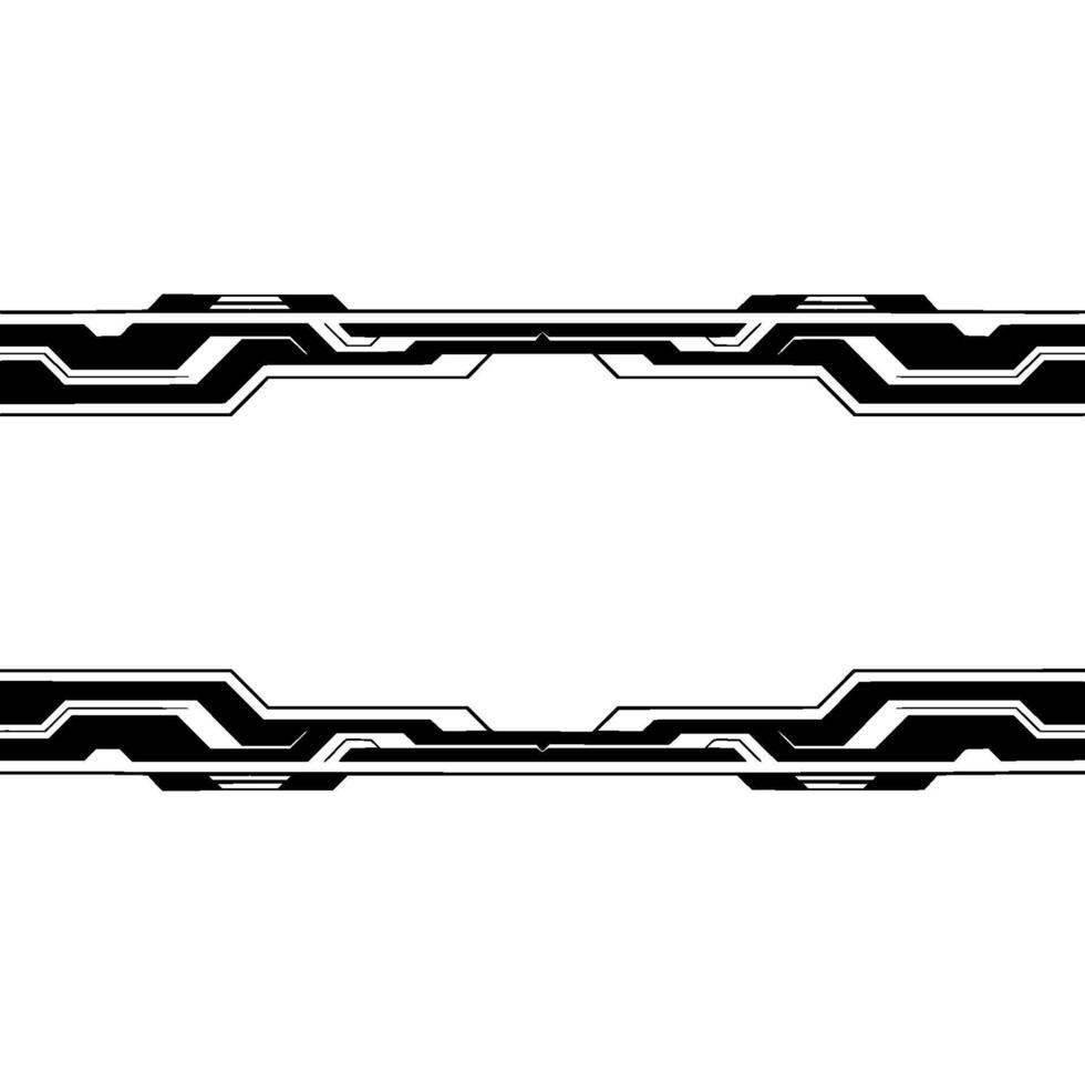 Modern Tech Frame Border, Cyberpunk Abstract , Blank Space Background vector