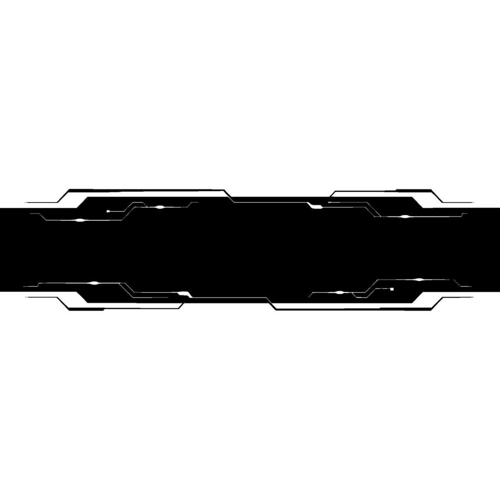 Futuristic Black Bar Overlay, Tech Background vector