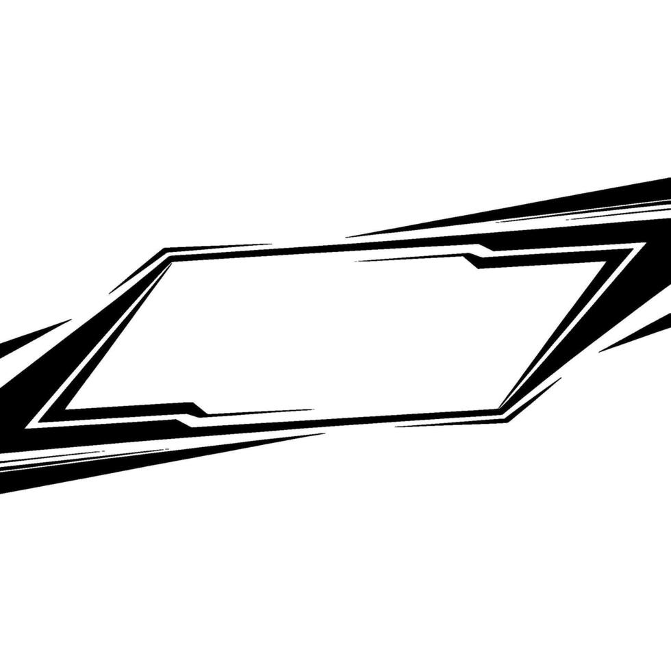 Geometric Black and White Frame , Modern Minimalist Style vector