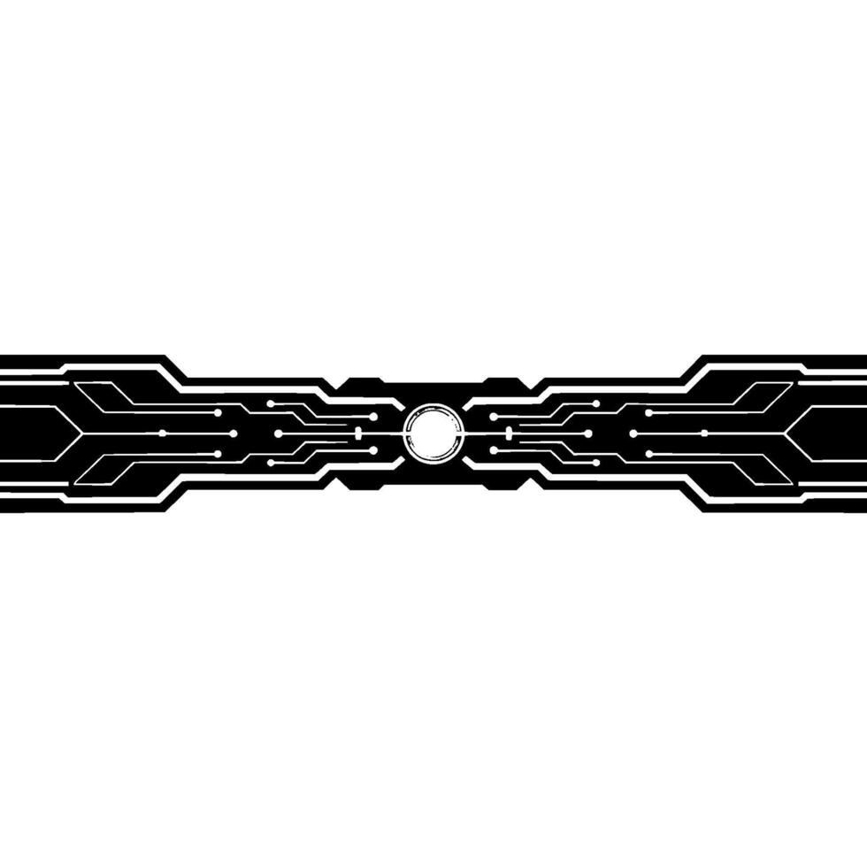 Abstract Circuit Board , Tech Background With Glowing Center vector