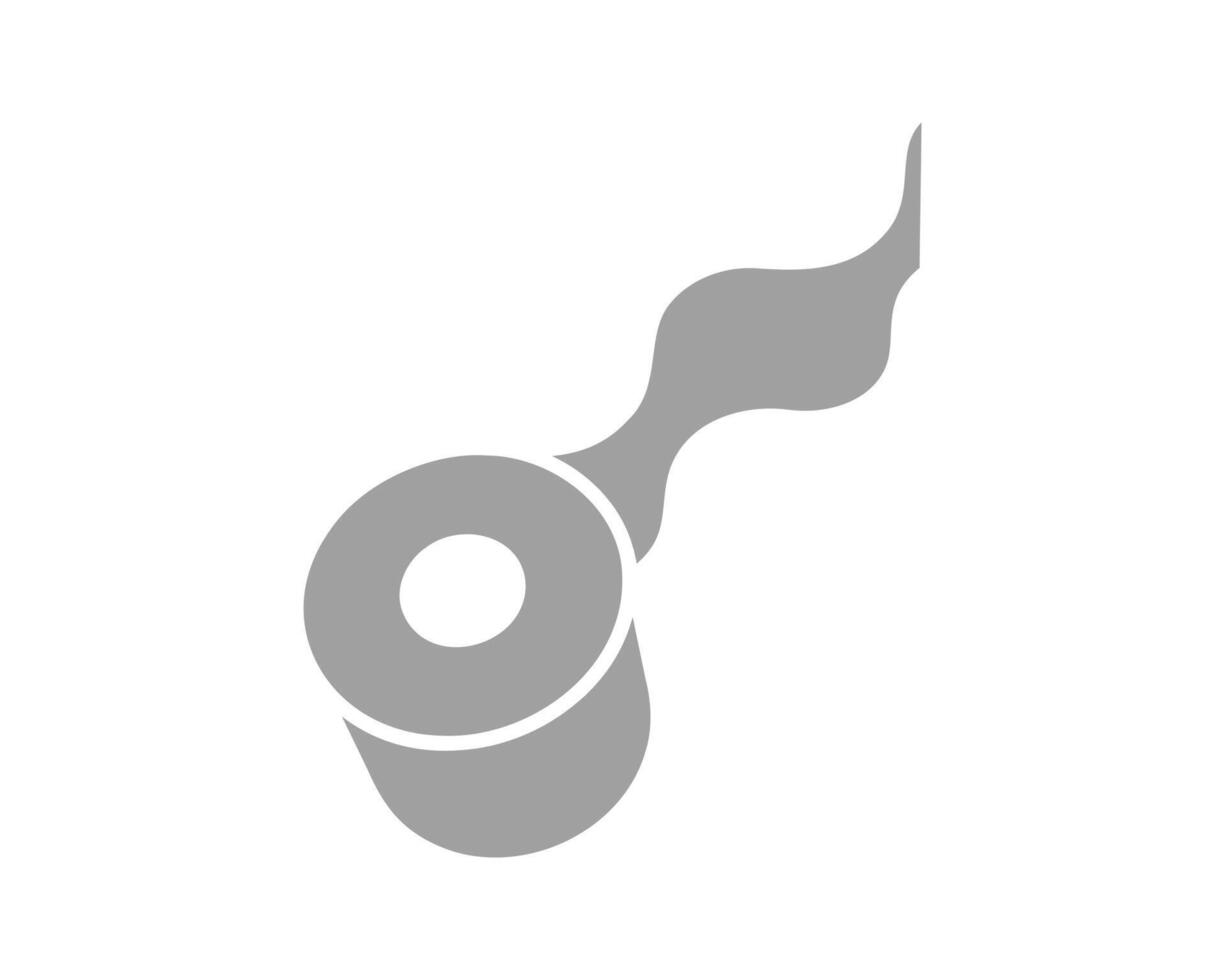 Abstract grey roll of tape icon. Minimalist design, perfect for website banners, app interfaces, or packaging design. Represents flow, process, or completion. Versatile and clean style. vector