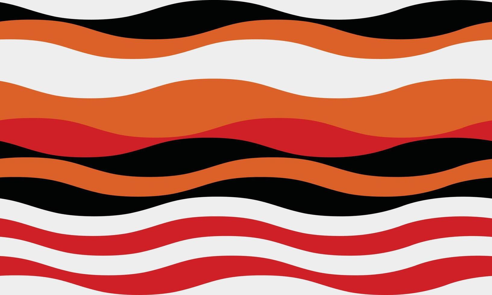 Vibrant, wavy abstract background in bold orange, red, black, and white. Perfect for website banners, textile design, or adding a dynamic visual element to any project. vector