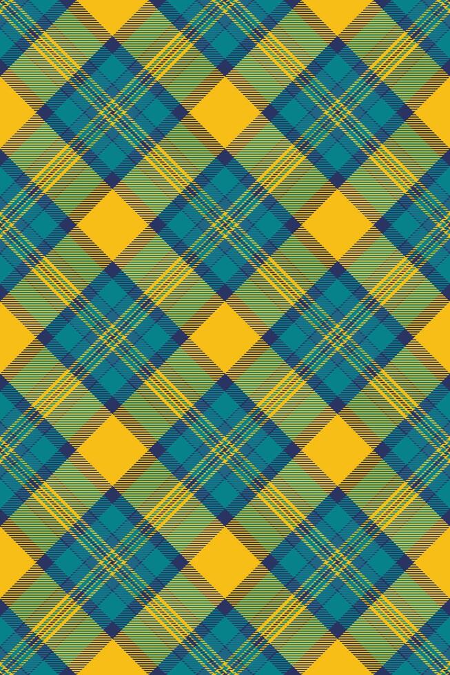 Vibrant yellow and teal plaid pattern. Perfect for textile design, fashion, home decor, or website backgrounds. This bold, energetic design evokes feelings of warmth and optimism. vector