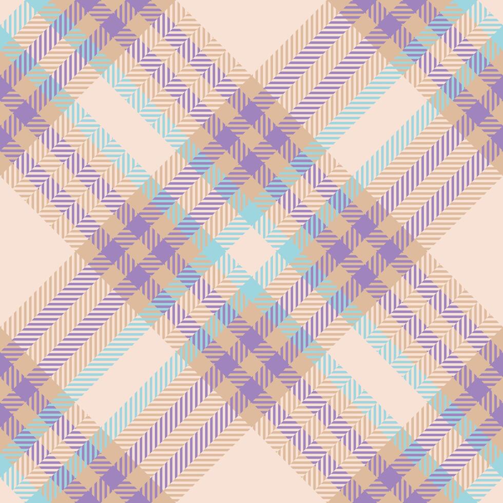 Elegant pastel plaid pattern in soft beige, lavender, and mint green. Perfect for textile design, fashion, websites, or scrapbooking projects. vector
