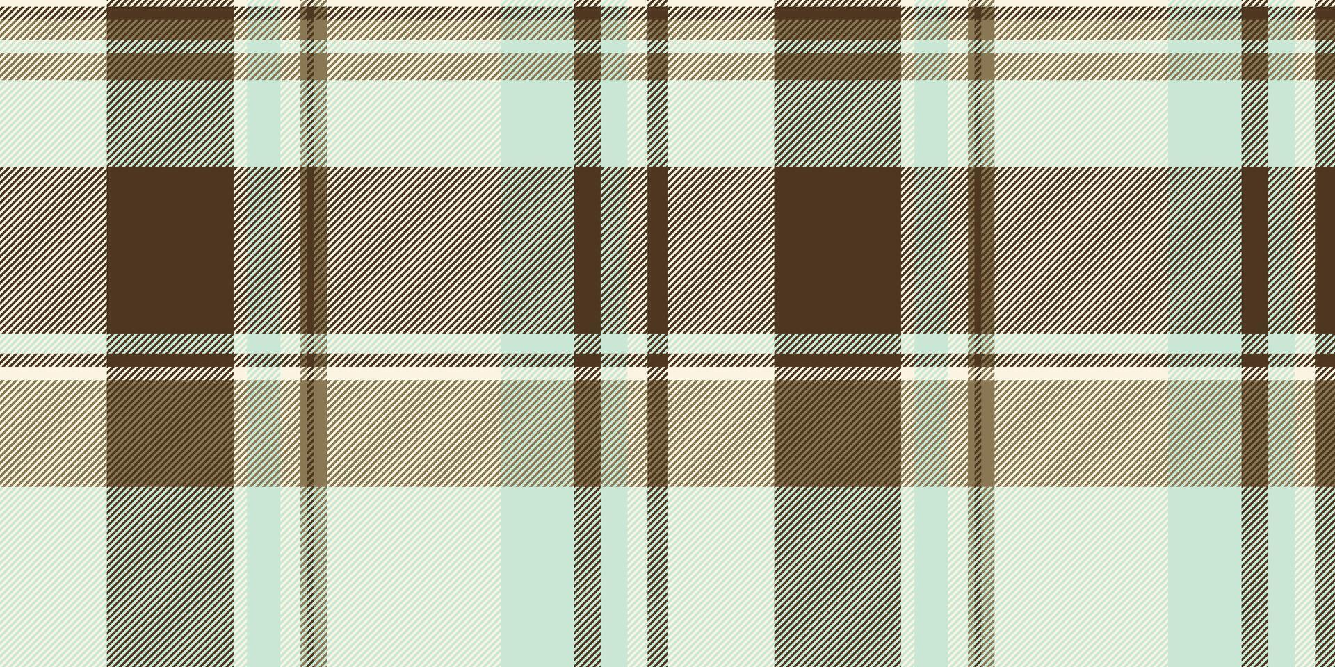 Elegant pastel plaid pattern in soft brown and mint green. Ideal for textile design, fashion, and background use. This seamless texture offers a calming, sophisticated aesthetic. vector