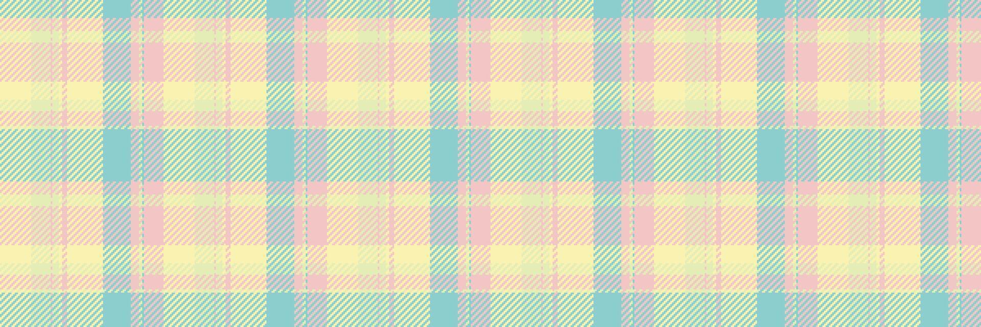 Pastel plaid pattern. Soft, delicate colors create a gentle, feminine design perfect for textile projects, websites, or branding. vector
