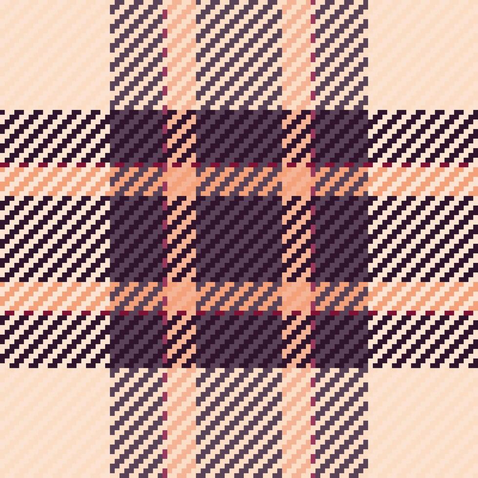 Elegant peach and purple plaid pattern. Perfect for textile design, fashion, or website backgrounds. vector