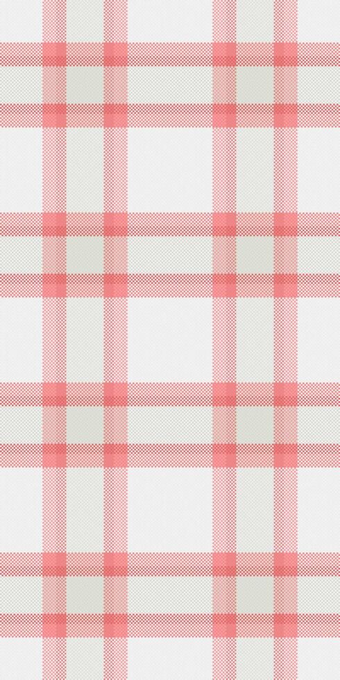 Subtle coral and beige plaid pattern. Perfect for textile design, website backgrounds, or packaging. Elegant and versatile, this repeating texture offers a clean, modern aesthetic. vector