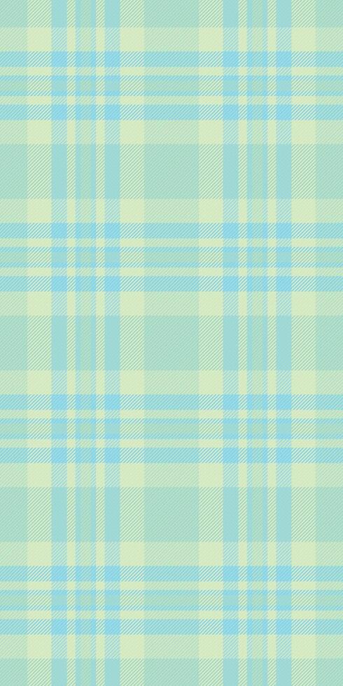 Tape fabric tartan pattern, mat seamless check. Rectangle plaid textile texture background in light and cyan colors. vector