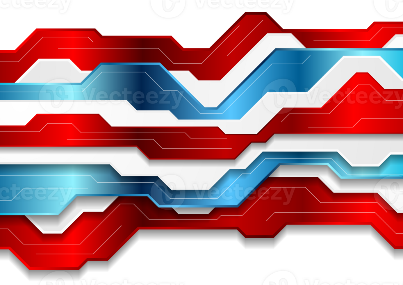 Blue red abstract technology art background png
