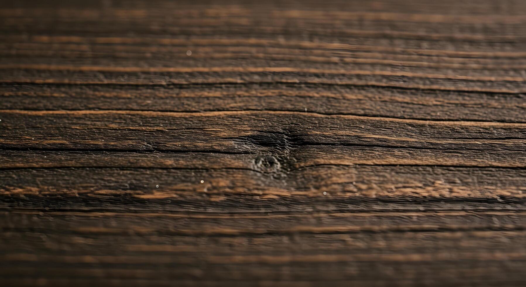 Close up of old Dark wood texture, on vintage furniture, presentation slides, or antique-themed creative projects. photo