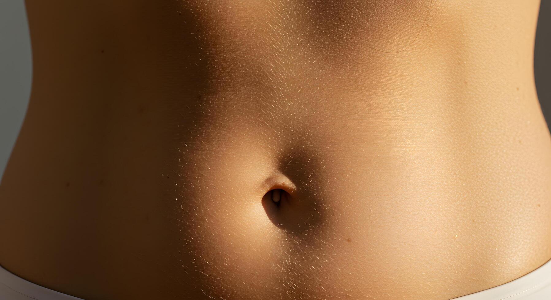 A serene image showing a woman midsection, symbolizing gentle body care, great for beauty blogs, product promotions, or wellness editorials. photo