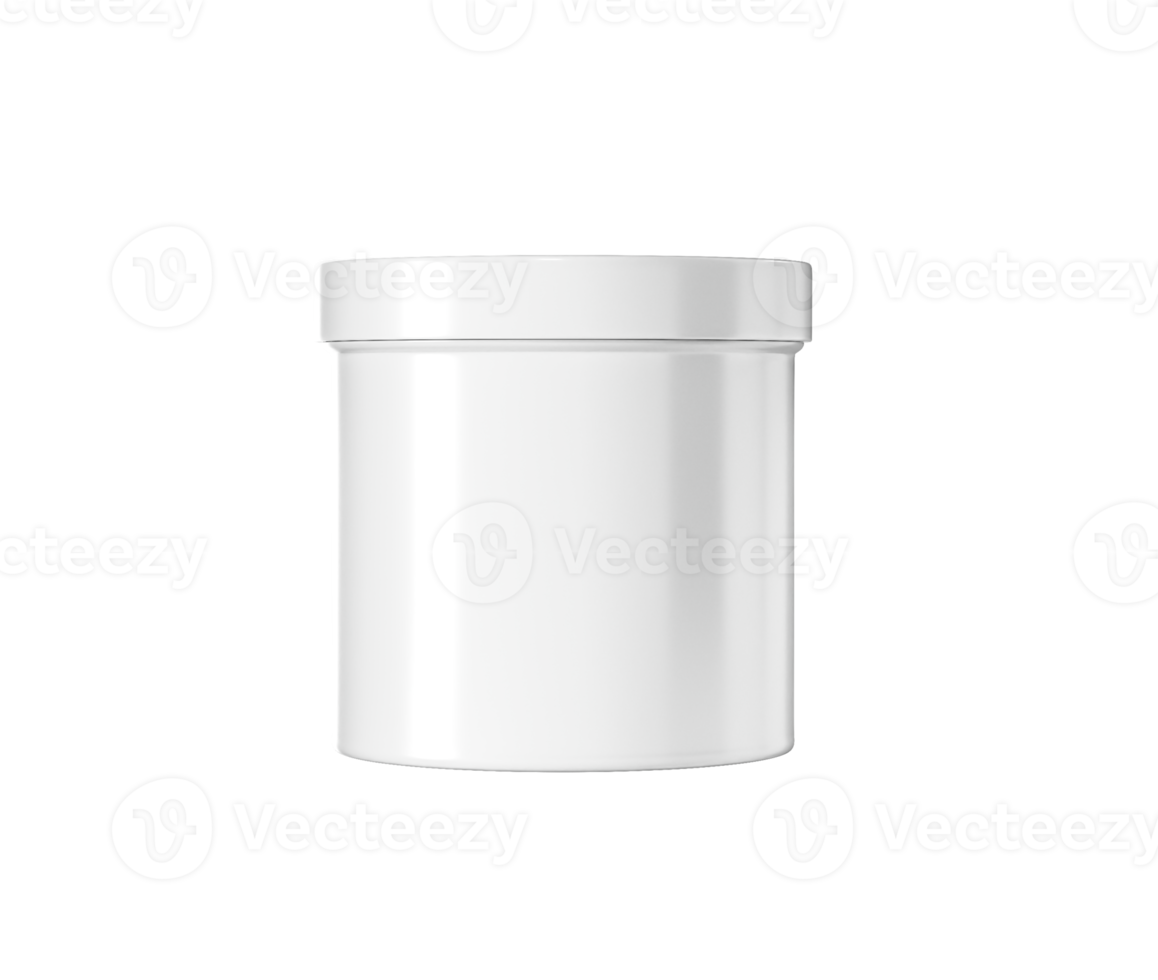 A Plain Smooth Cylindrical Ice Cream Box With A Flat Lid Perfect For Mockups 3d Illustration png