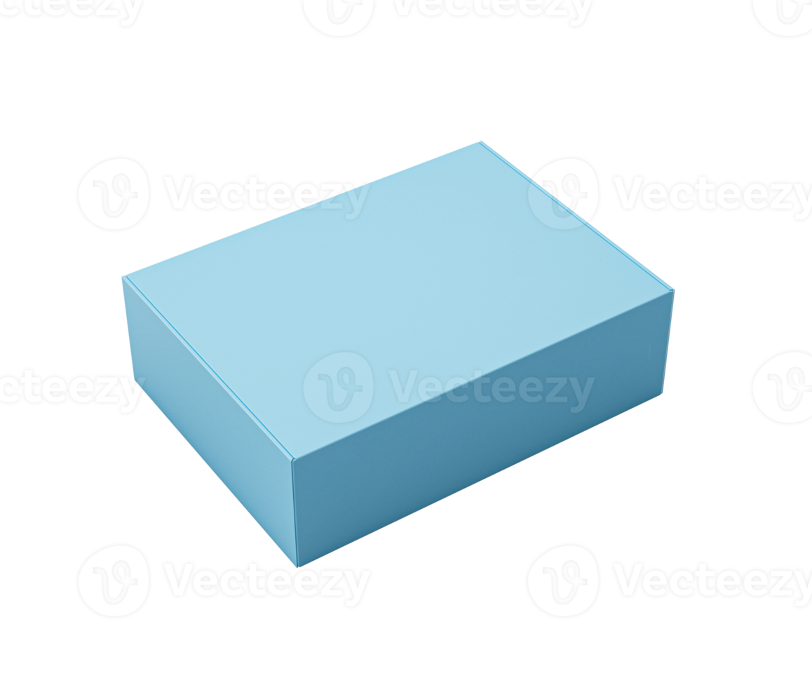 Sleek Light Blue Close Rectangular Jewelry Box With Smooth Edges Showcasing Elegance 3d Illustration png