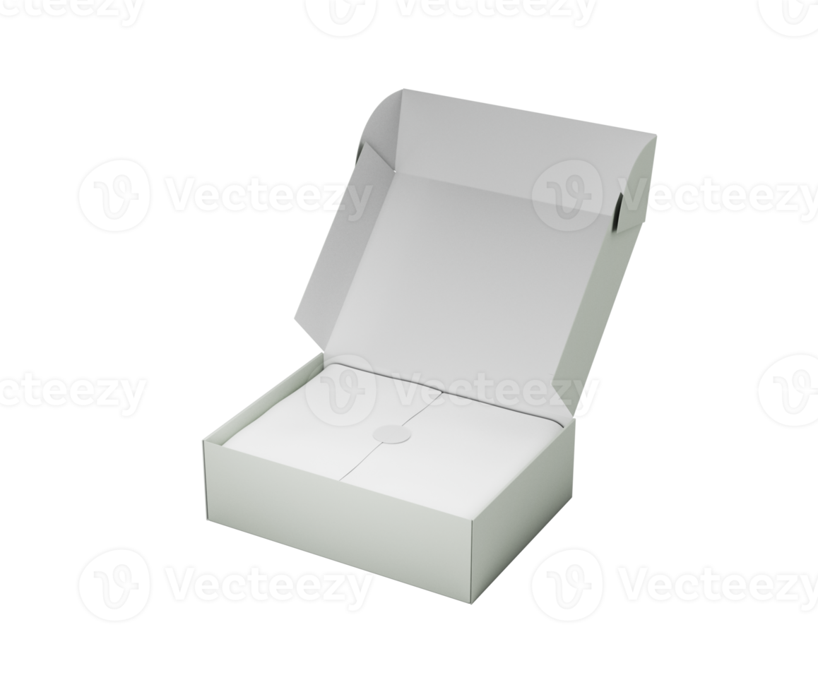 A Sleek Open Rectangular Jewelry Box With Smooth Edges Showcasing Elegance 3d Illustration png