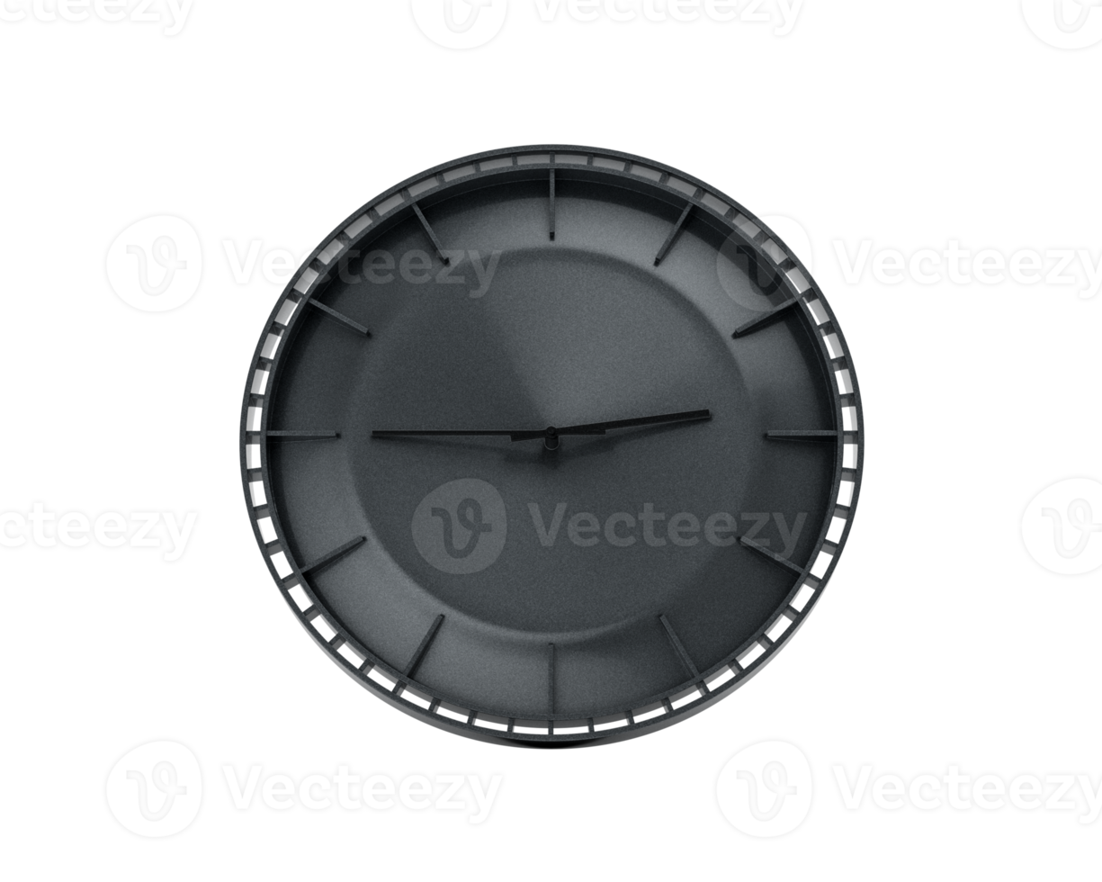 A Modern Charcoal Black Wall Clock 02 45 Two Forty Five 2 45 For Modern Interiors 3D Illustration png