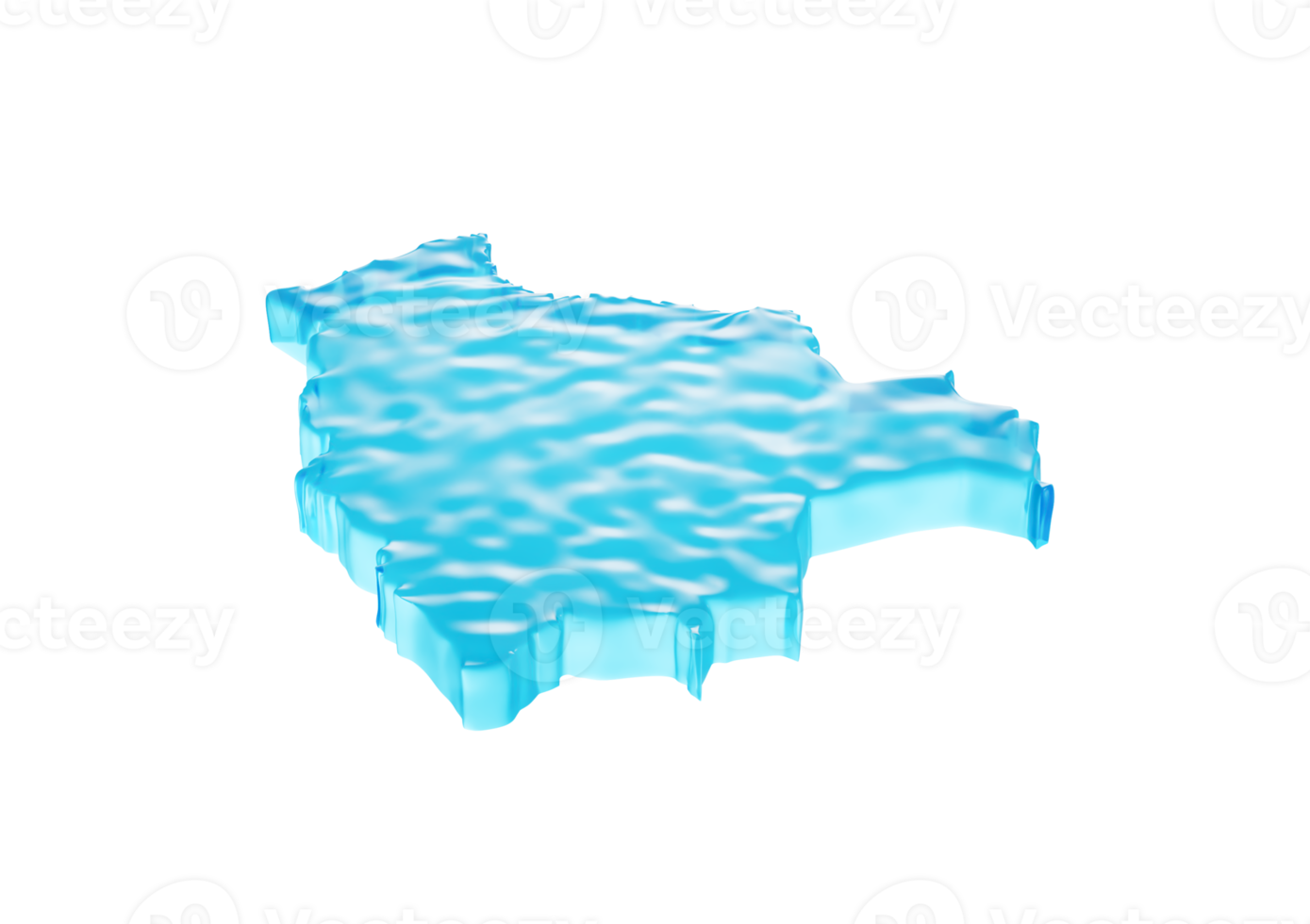 Water Ice Map of Bolivia global warming melting glacier in deep blue water png