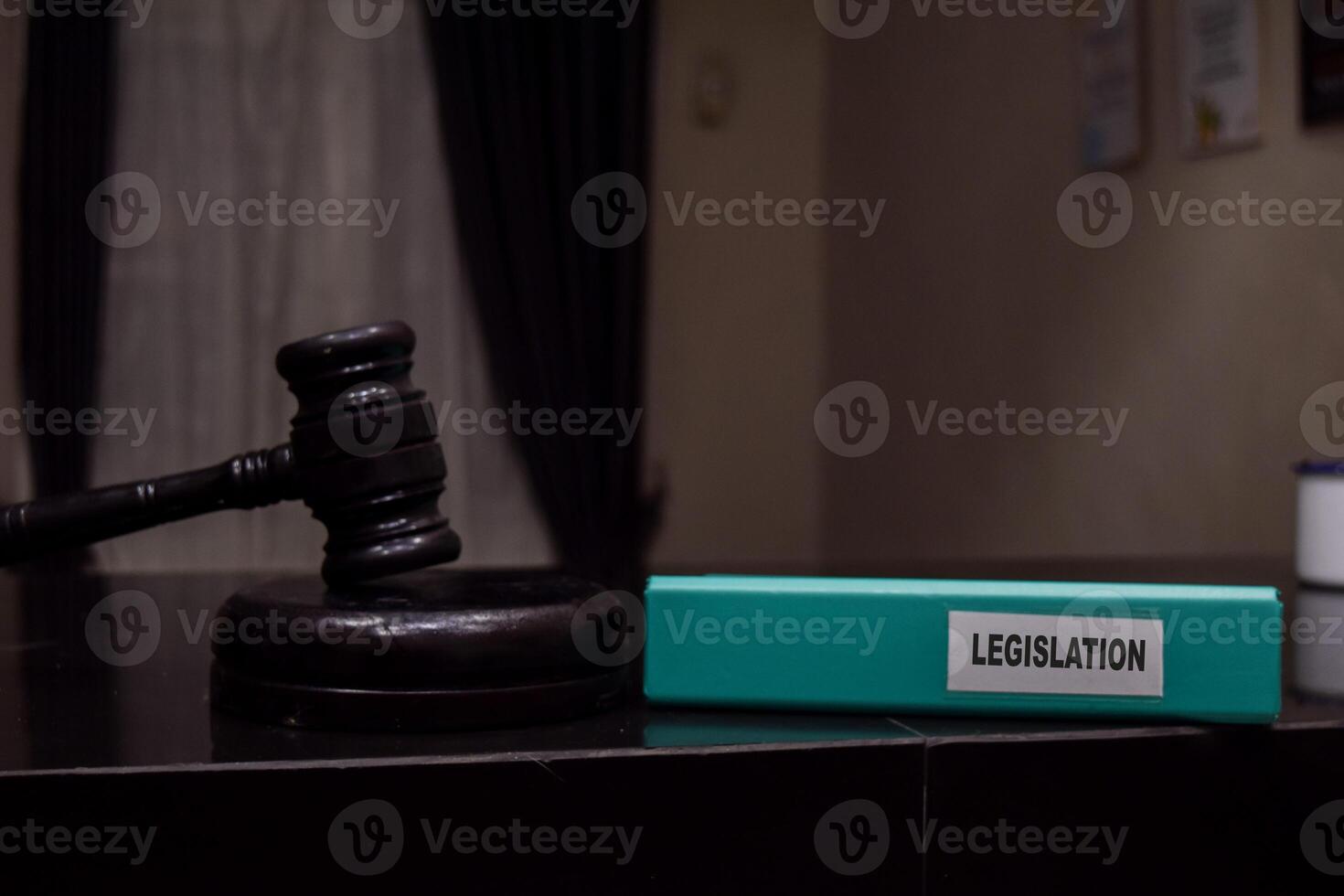 folders with the label Legislation, Business management concept. photo