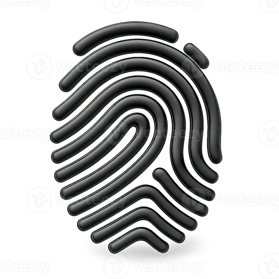 3D Fingerprint Art Design for Creative Projects and Modern Use png