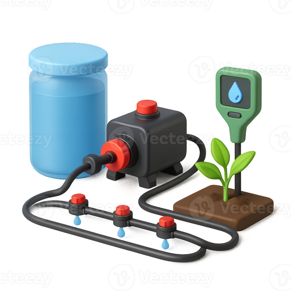 Smart Drip Irrigation System for Efficient Plant Care and Growth png
