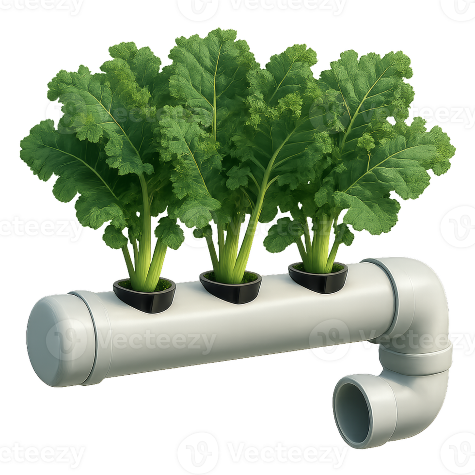 Simple Hydroponic Kale Setup for Home Gardening Enthusiasts png