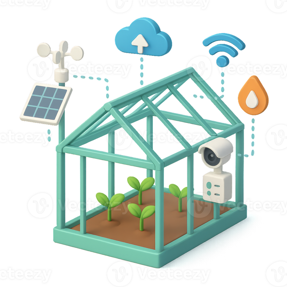 Smart IoT Enabled Greenhouse for Sustainable Gardening Solutions png