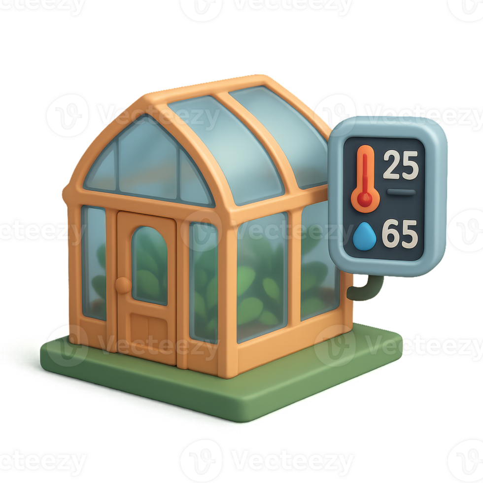 Simple Greenhouse Monitoring Display with Temperature and Humidity png