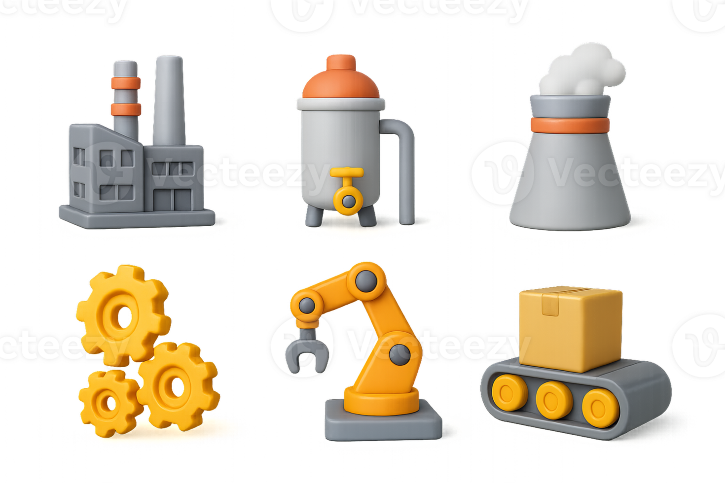Simple Factory Design Icons and Elements for Industrial Use png