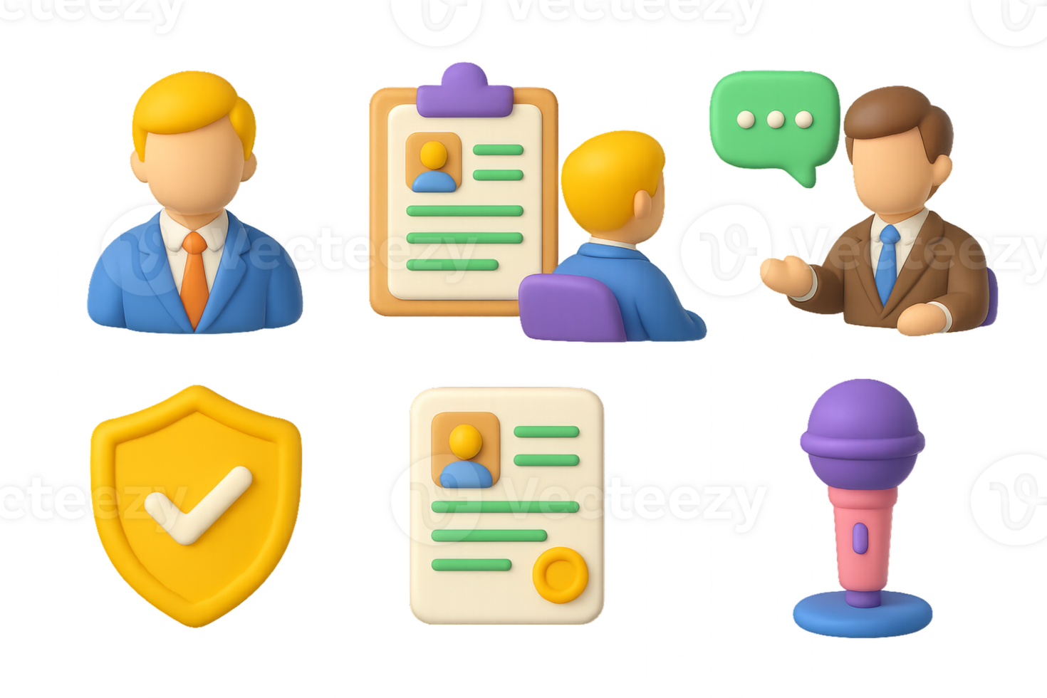 Simple 3D Design Icons for Professional Communication and Feedback png