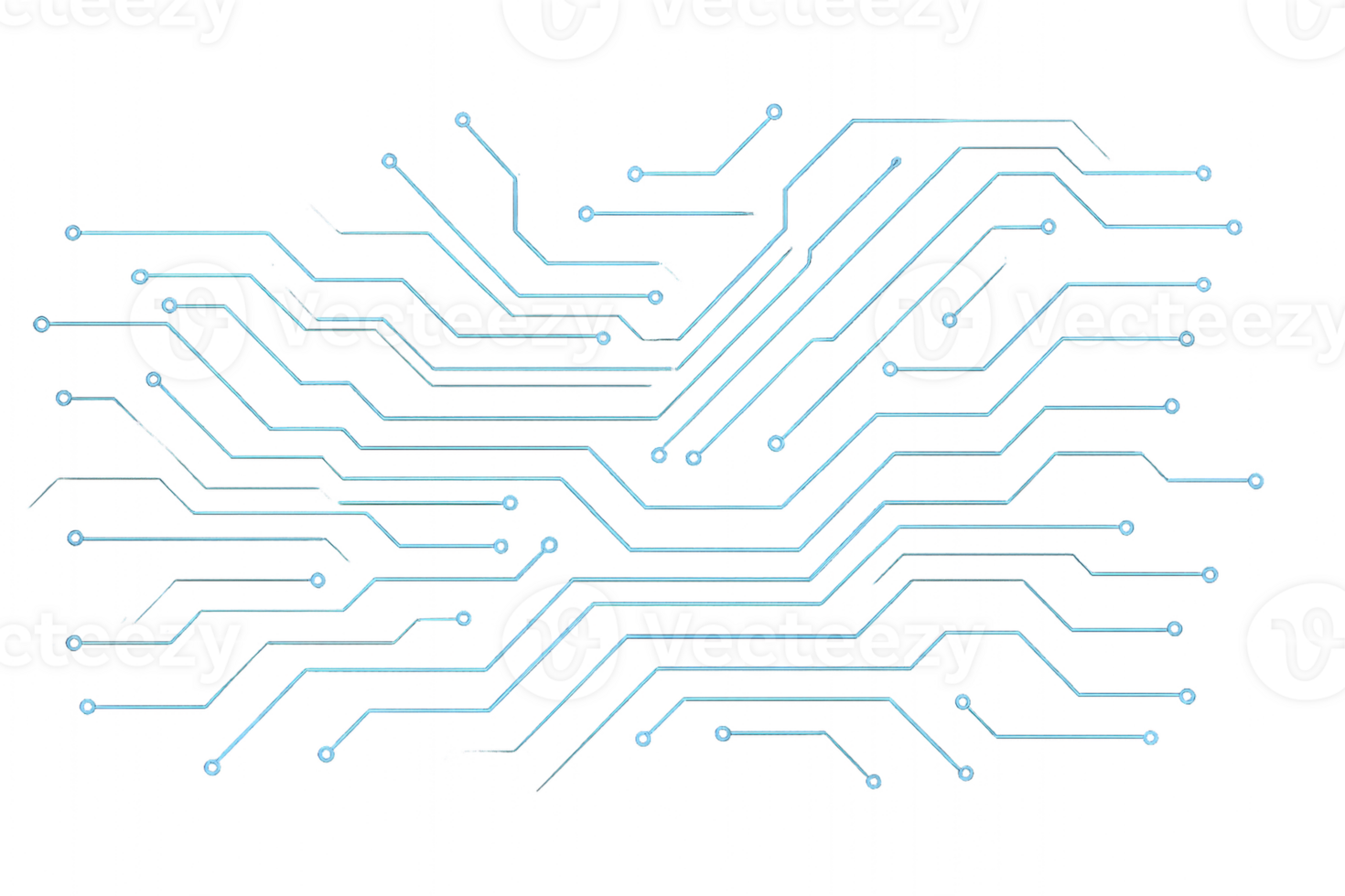 Blue Glowing Circuitry Design for Technology and Digital Concepts png