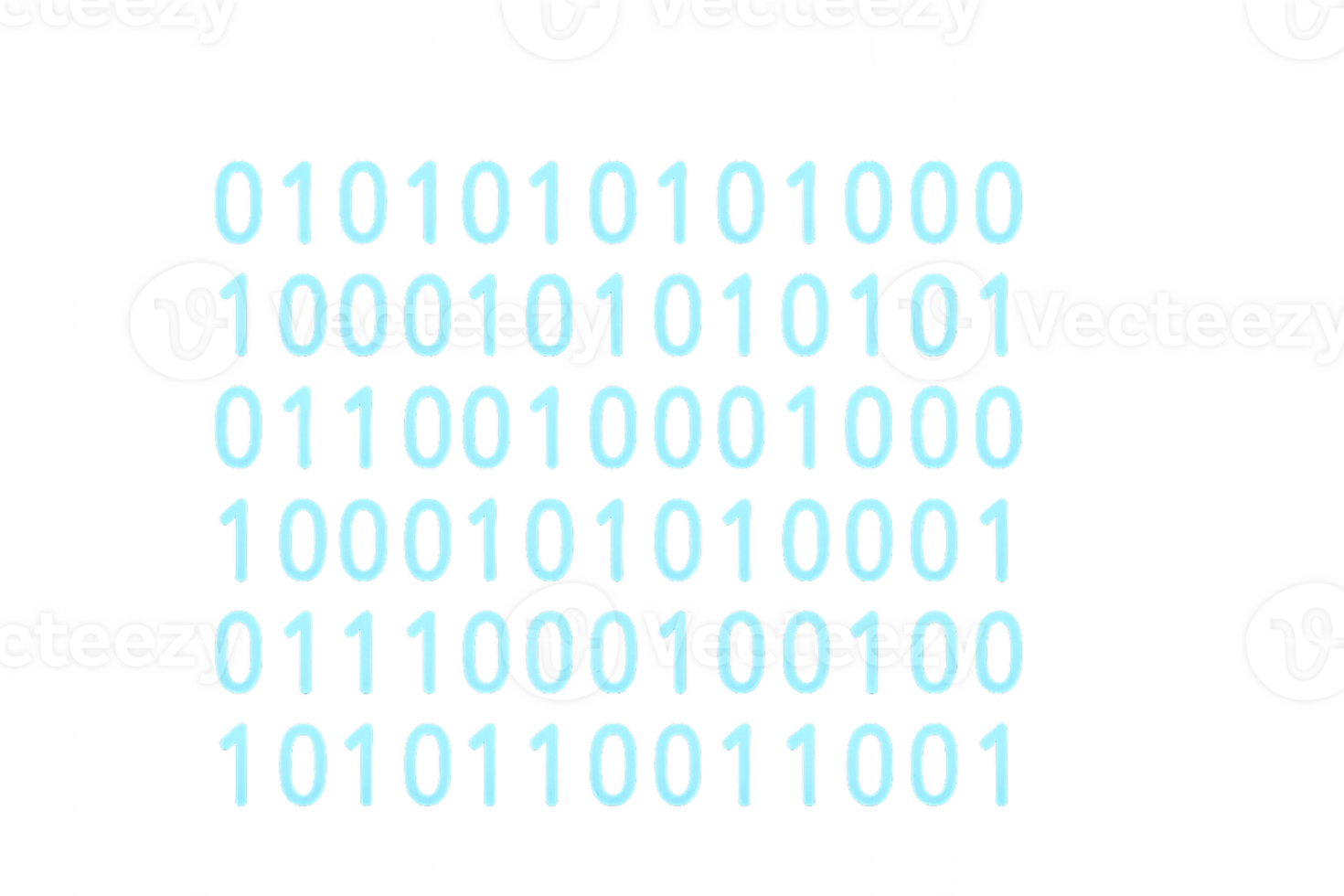 Digital Binary Code Pattern on a Blue Background for Tech Design png