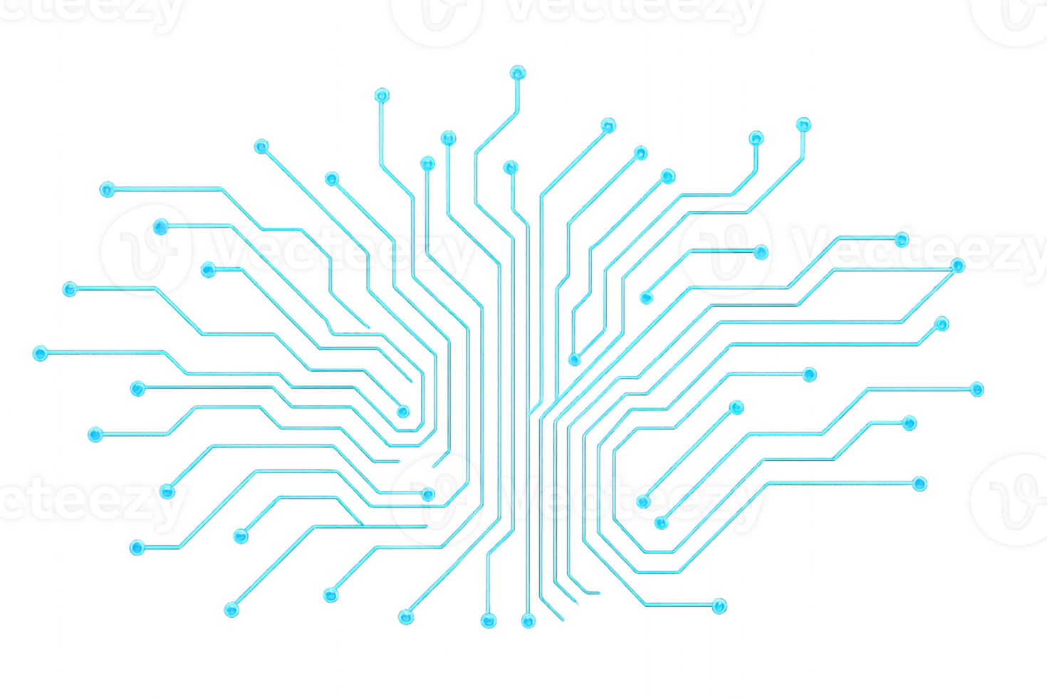 Blue Circuit Pattern with Simple Design for Technology Backgrounds png