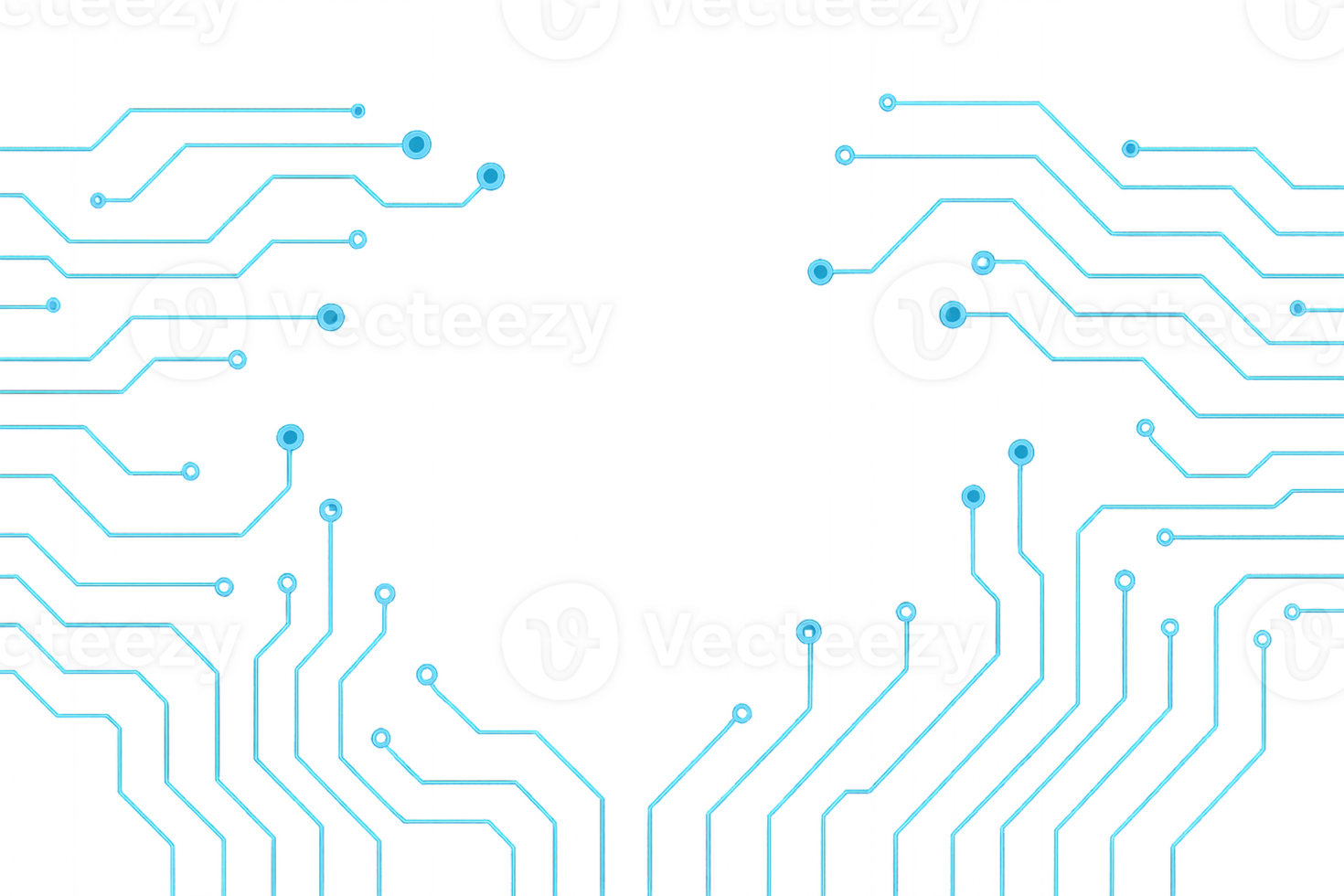 Blue Line Technology Design with Circuit Patterns for Modern Concepts png