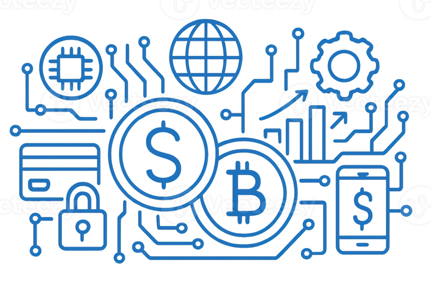 Digital Finance Concepts and Graphics for Modern Business Solutions png