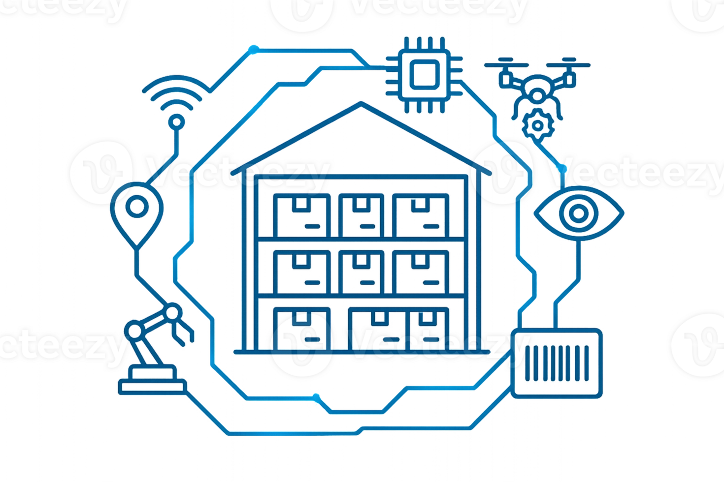 Smart Technology in Modern Warehouse Operations and Management png