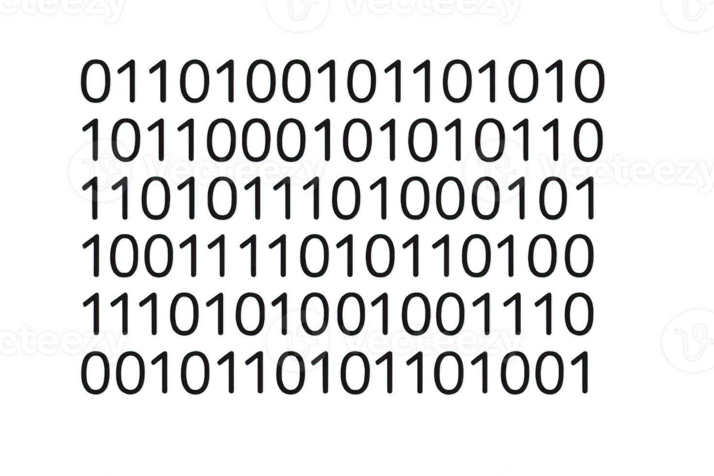 Simple Binary Code Lines Displaying Digital Information and Data png