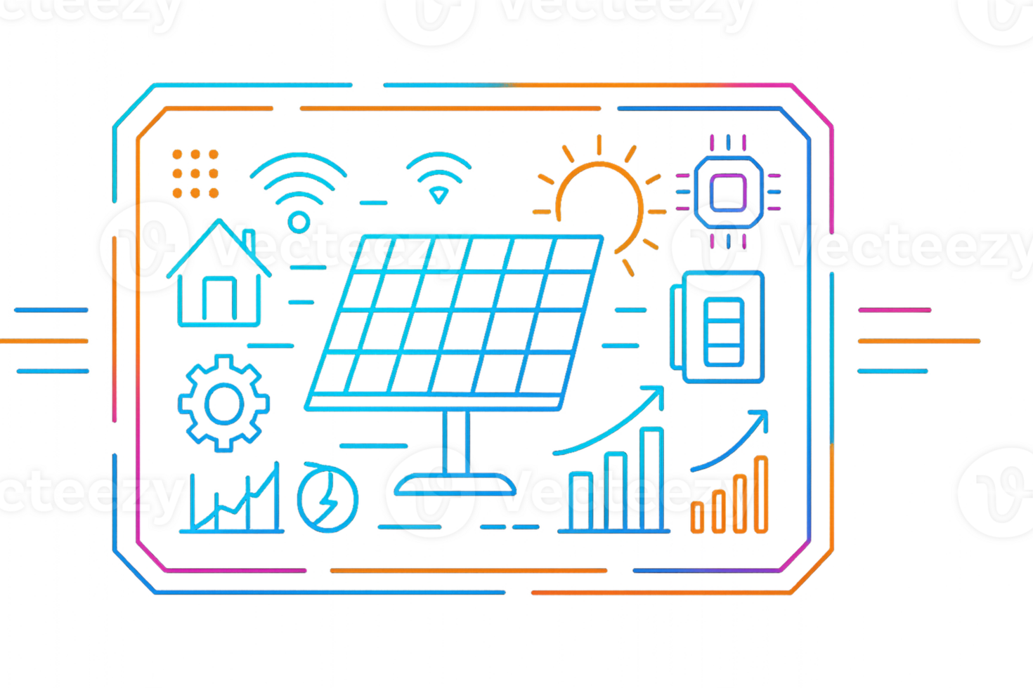 Innovative Solar Technology with Smart HUD Interface Design png