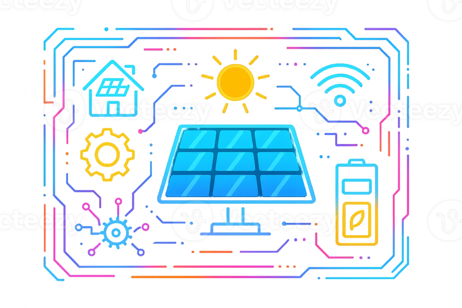 Smart Solar Technology with HUD and Simple Designs for Efficiency png