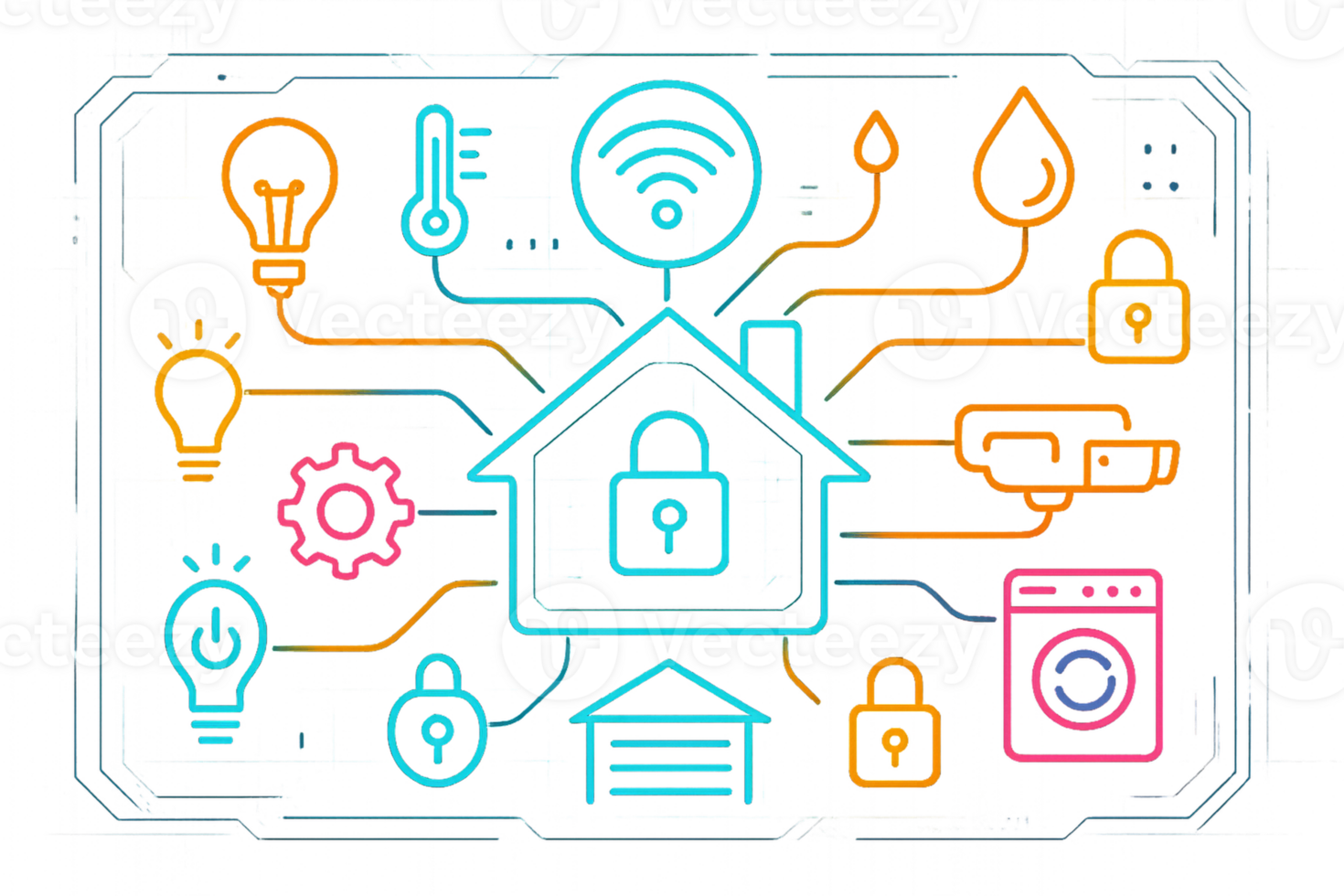 Technology Interface for Smart Home Management and Security Systems png