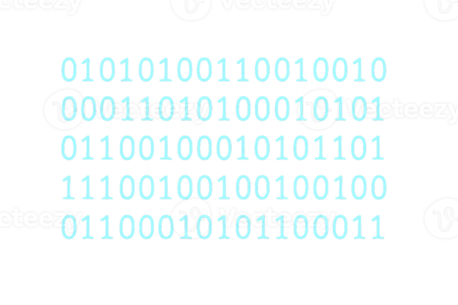 Blue and White Binary Pattern with Simple 0s and 1s Design png