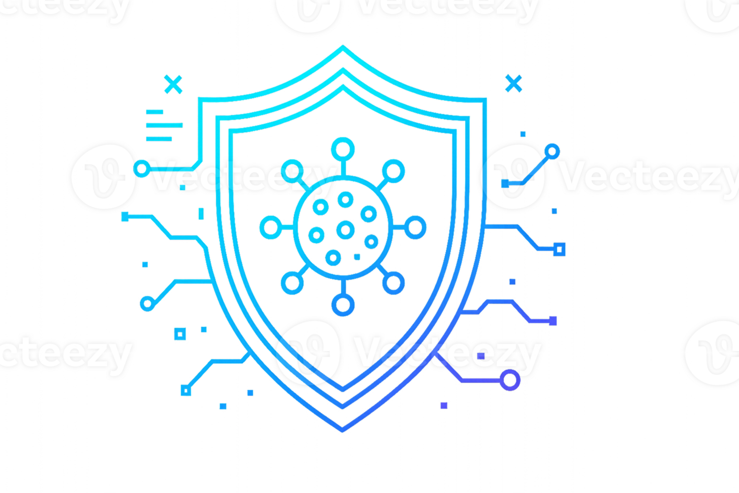 Modern Virus Protection Icon in a Digital Interface Design png