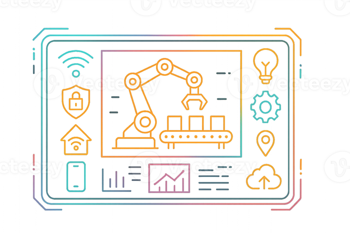 Futuristic Control Interface for Automation and Data Management png